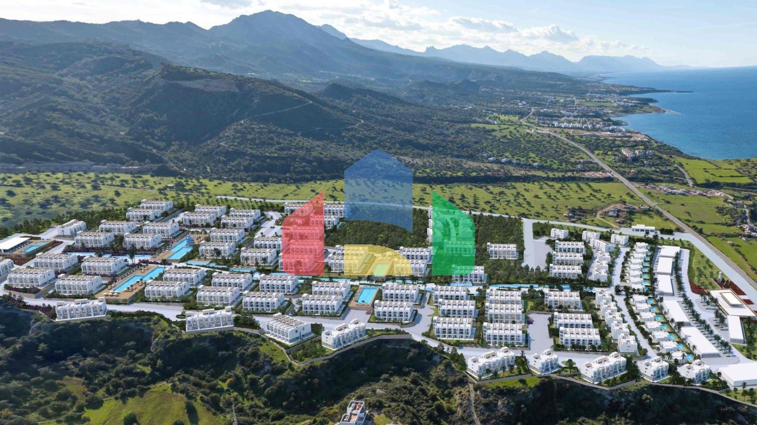 Бунгало 3+1 (295 м2 ) в новом комплексе в Эсентепе