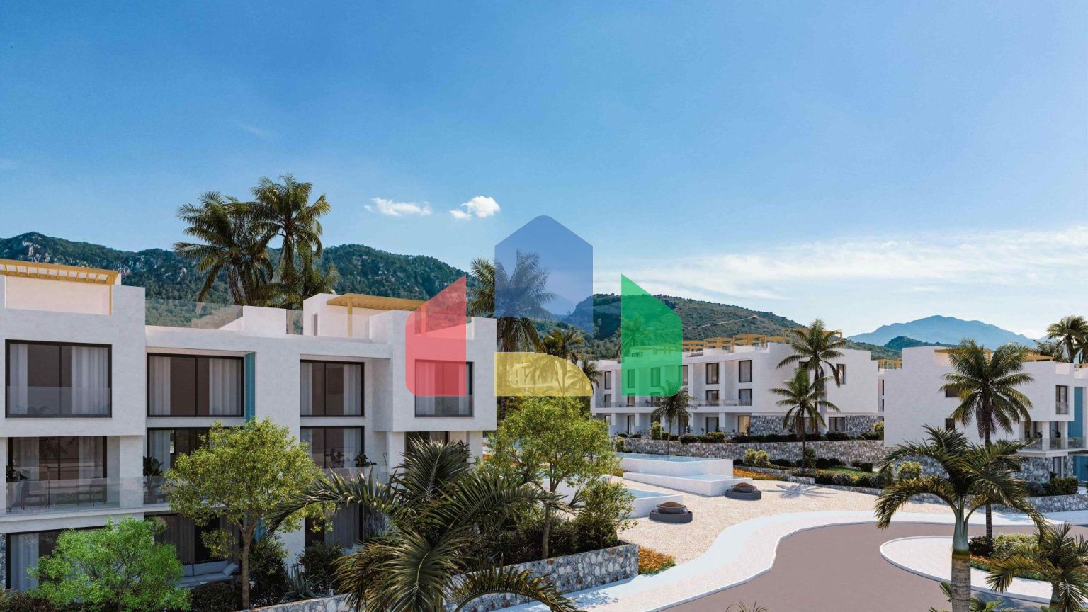 Бунгало 3+1 (295 м2 ) в новом комплексе в Эсентепе