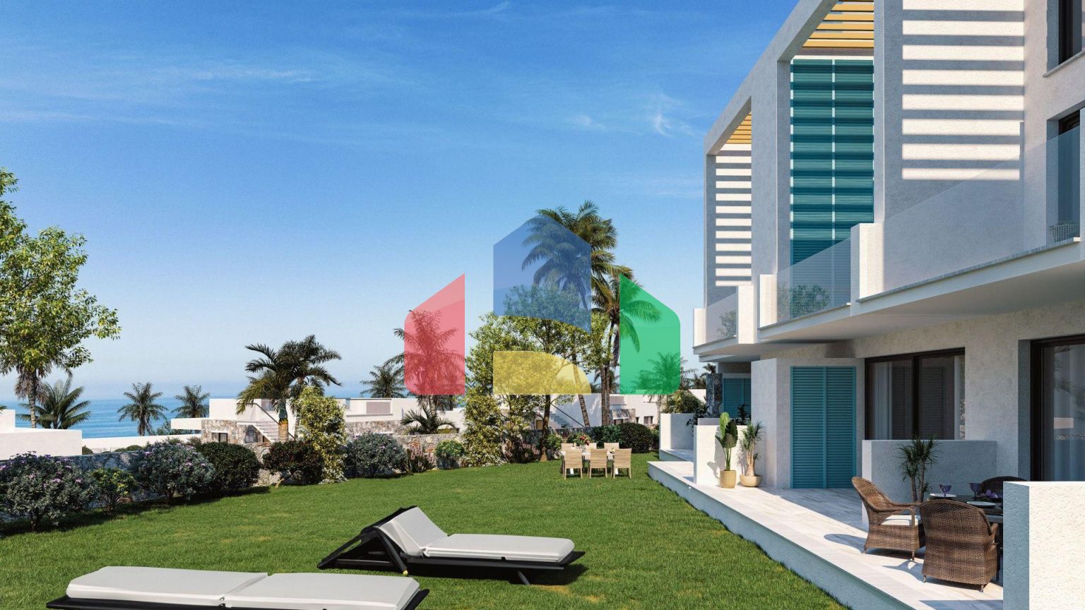 Бунгало 3+1 (295 м2 ) в новом комплексе в Эсентепе