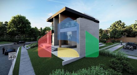 Villa 4 + 1 (250 m2) with a plot of land in a new complex in Lapta