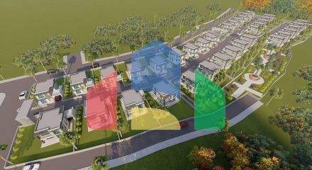 Villa 4 + 1 (250 m2) with a plot of land in a new complex in Lapta