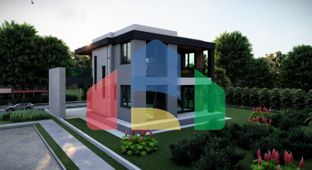 Villa 4 + 1 (250 m2) with a plot of land in a new complex in Lapta