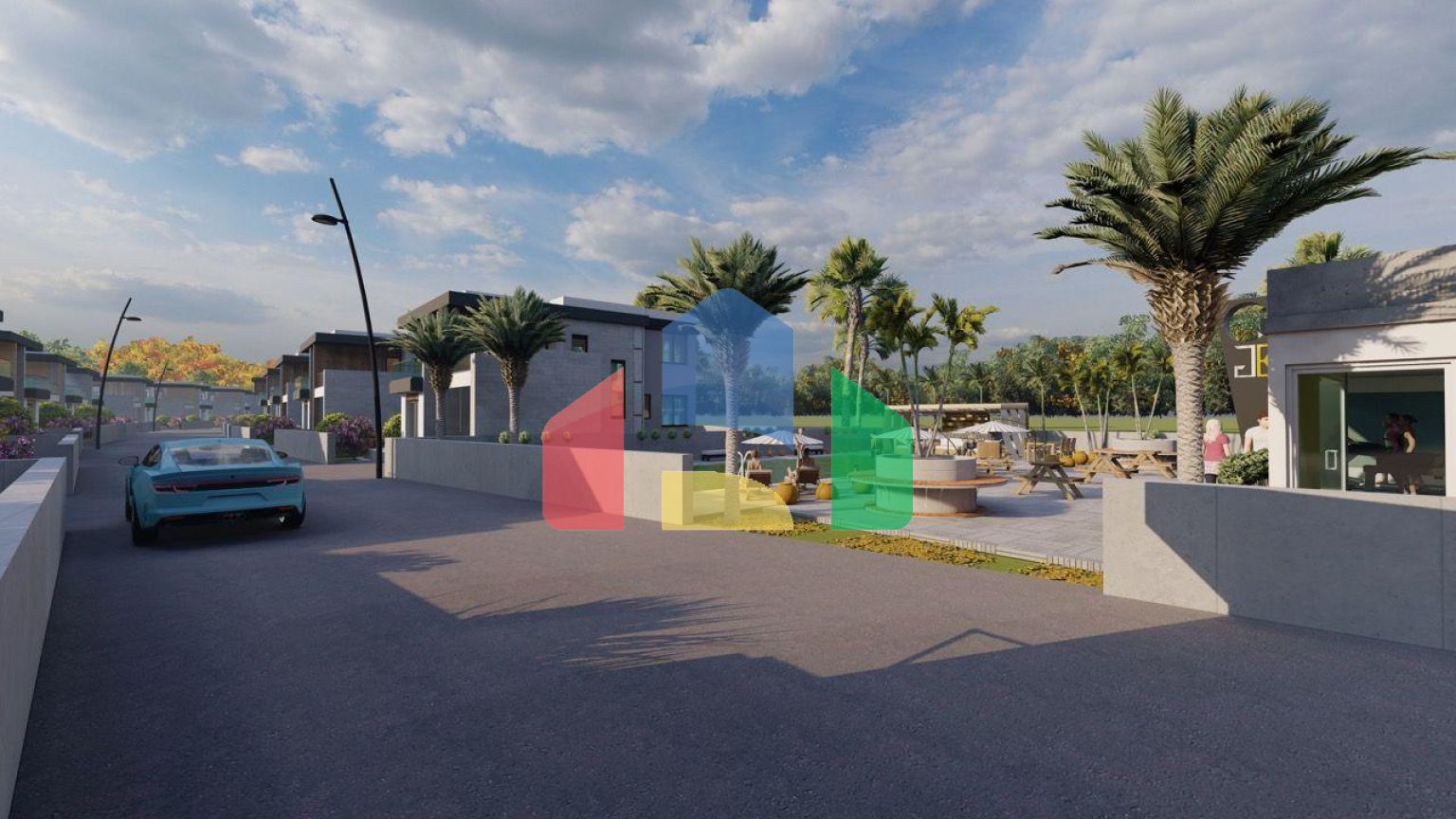 Вилла 4+1 (250 м2) с участком земли в новом комплексе в Лапте