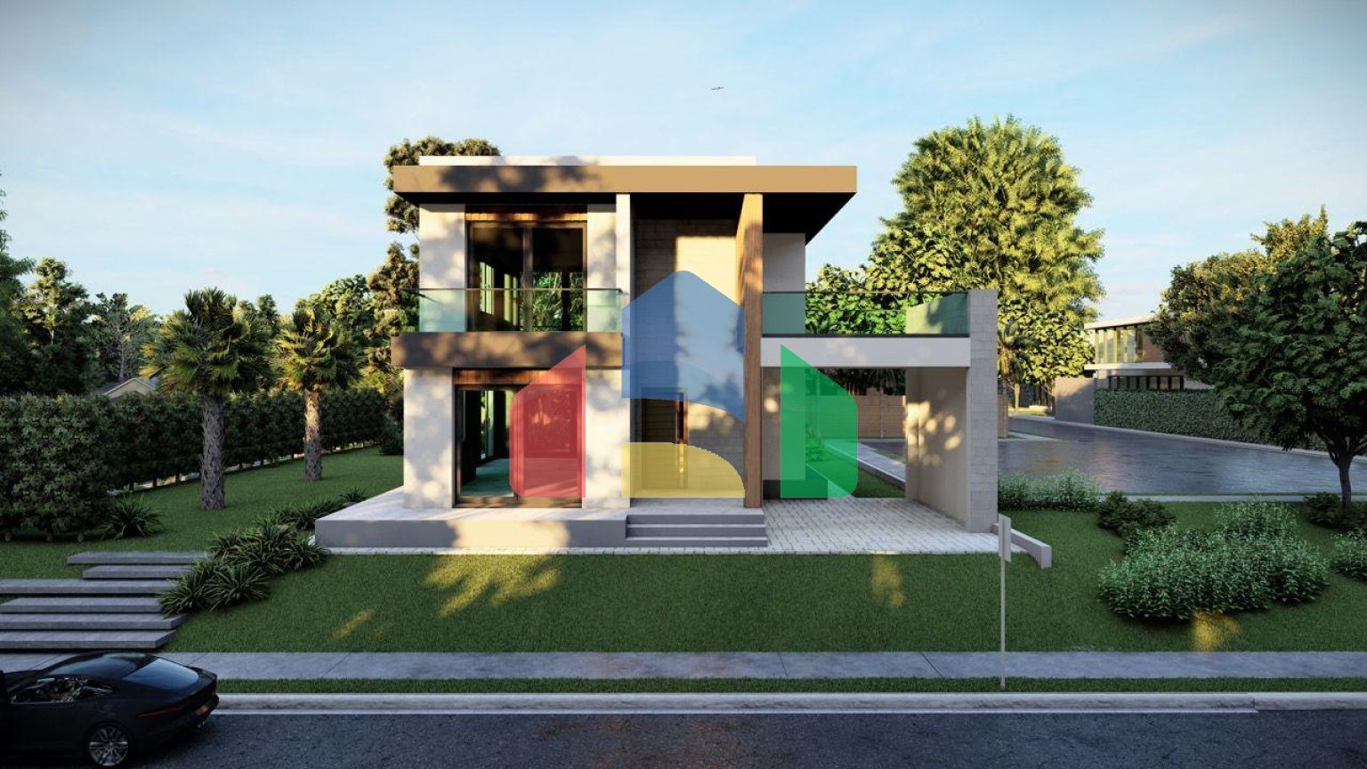 Вилла 4+1 (250 м2) с участком земли в новом комплексе в Лапте