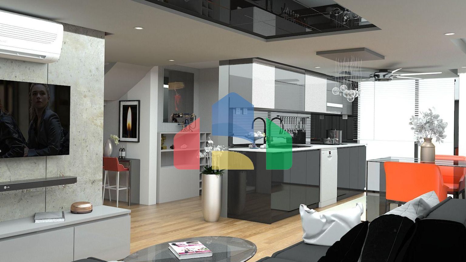 Вилла 4+1 (250 м2) с участком земли в новом комплексе в Лапте