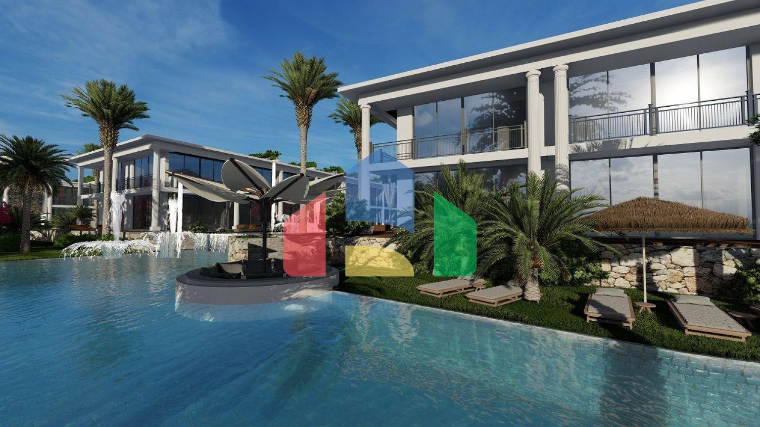 Вилла 2+1 (83 м2) с террасой  в новом комплексе у моря