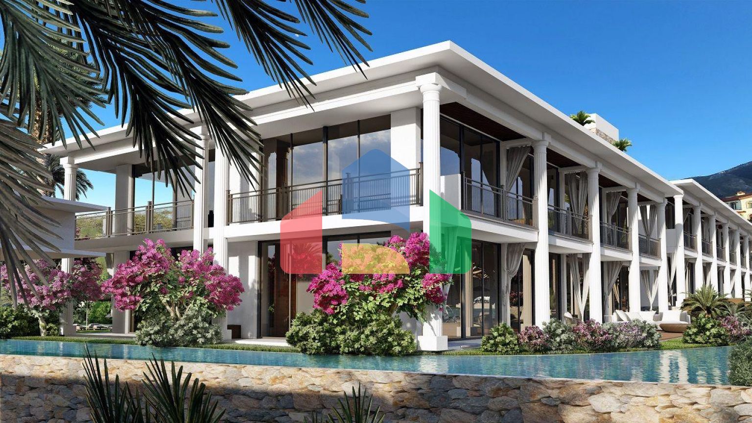 Вилла 3+1 ( 113м2) с террасой  в новом комплексе у моря