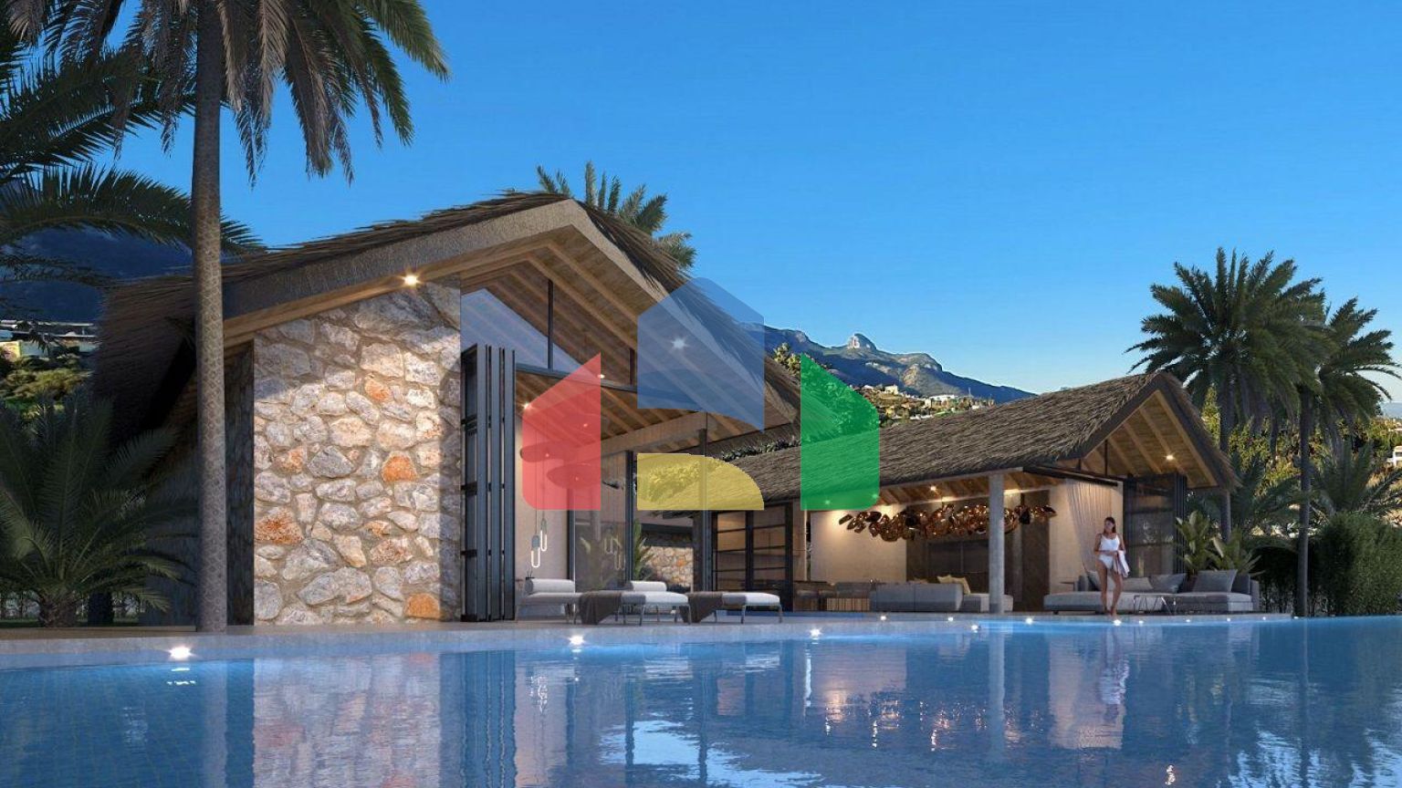 Вилла 3+1 ( 113м2) с террасой  в новом комплексе у моря