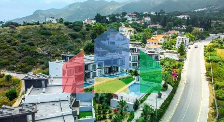 Three-room apartment 120 m2 with a large roof terrace in Bellapais