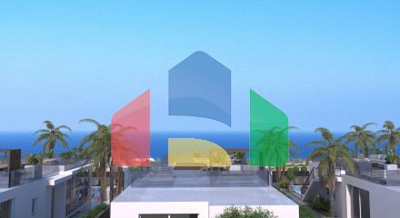 Bungalow 3 + 1 (130 m2) with a swimming pool in a new complex in Esentepe