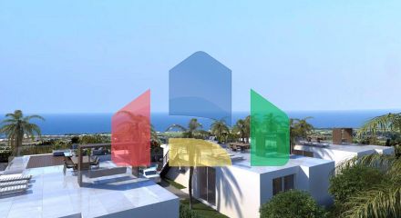 Bungalow 3 + 1 (130 m2) with a swimming pool in a new complex in Esentepe