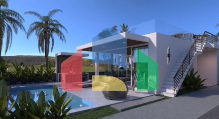 Бунгало 3+1 (130 м2 ) с бассейном в новом комплексе в Эсентепе