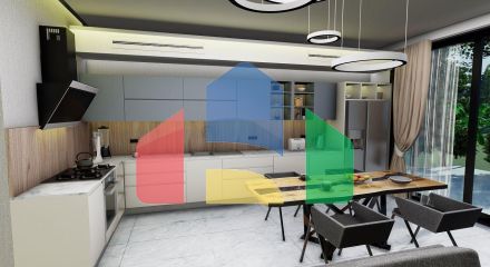 Бунгало 3+1 (130 м2 ) с бассейном в новом комплексе в Эсентепе