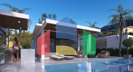 Бунгало 3+1 (130 м2 ) с бассейном в новом комплексе в Эсентепе