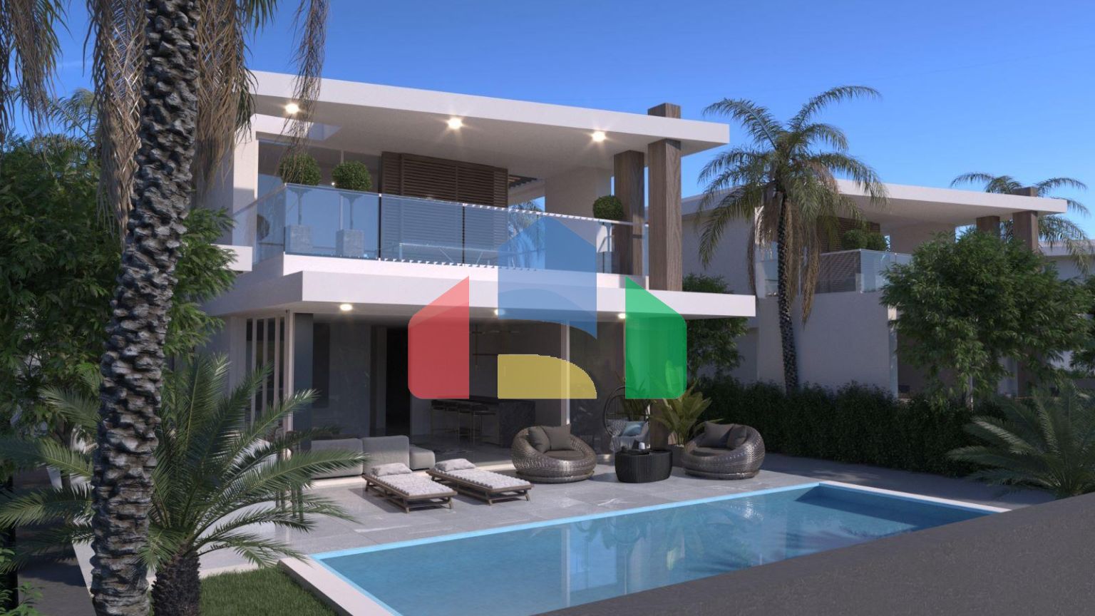 Вилла Duplex 3+1(140 м2 ) с бассейном в новом комплексе в Эсентепе