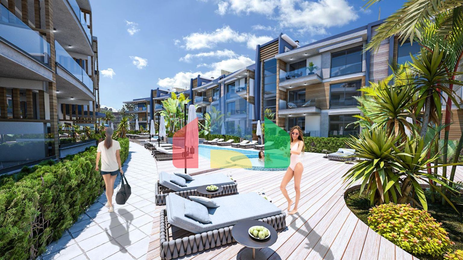 Трехкомнатная квартира 110  м2 в новом комплексе в Лапте