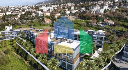 Three-room apartment 110 m2 with a garden in a new complex in Lapta
