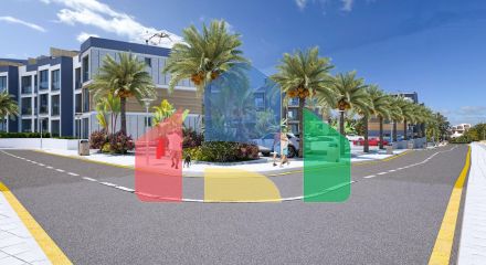 Three-room apartment 110 m2 with a garden in a new complex in Lapta