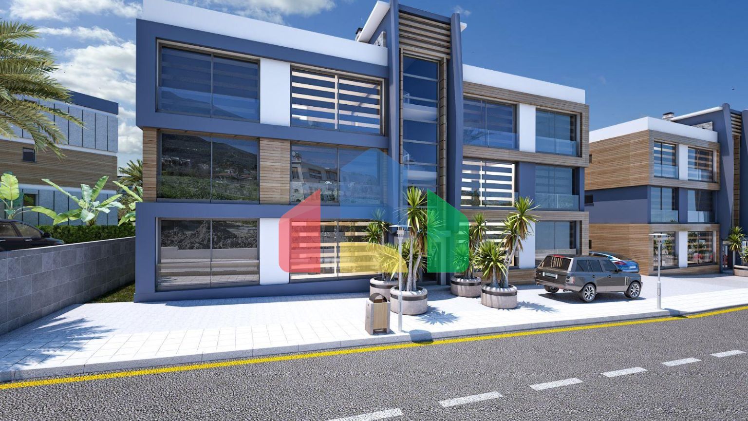 Трехкомнатная квартира 110 м2 с садом в новом комплексе в Лапте