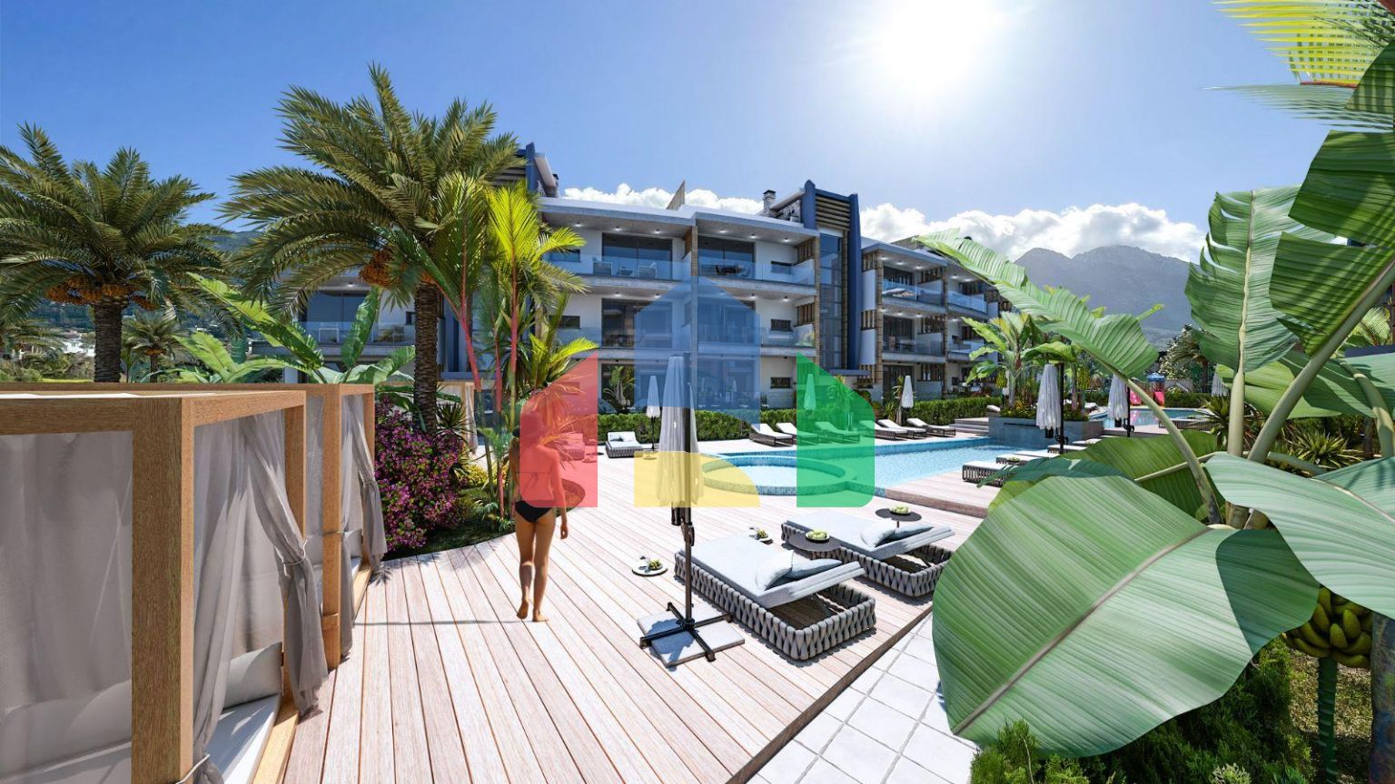 Трехкомнатная квартира 110 м2 с садом в новом комплексе в Лапте