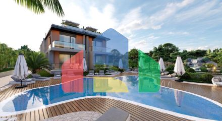 2-комнатные апартаменты 49 м2 с террасой на крыше в уютном комплексе в Алсанджаке 2-комнатные апартаменты 49 м2 с террасой на крыше в уютном комплексе в Алсанджаке