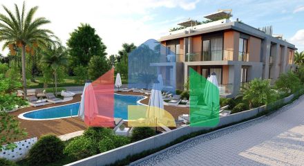 2-комнатные апартаменты 49 м2 с террасой на крыше в уютном комплексе в Алсанджаке 2-комнатные апартаменты 49 м2 с террасой на крыше в уютном комплексе в Алсанджаке