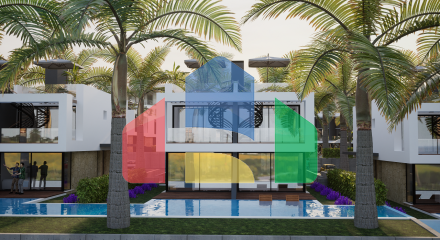 Таунхаус 2+1 (105 м2) с террасой на крыше 45 м2 в комплексе в Татлысу