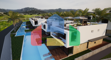 Таунхаус 2+1 (105 м2) с террасой на крыше 45 м2 в комплексе в Татлысу