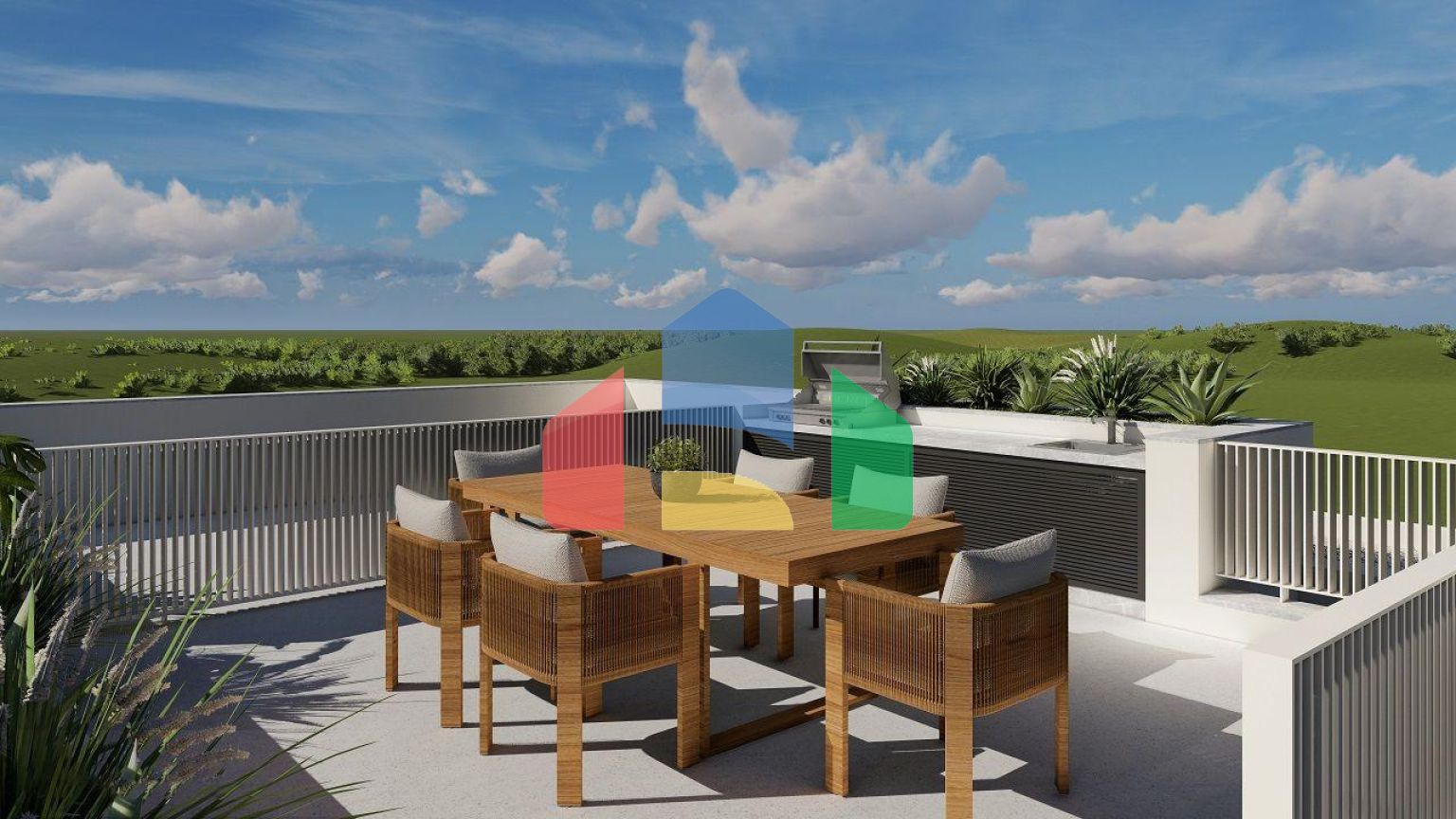 Трехкомнатная квартира 97 м2 с террасой 28 м2 в Татлысу