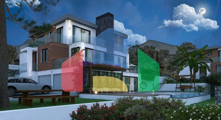 Вилла 4+2 (350 м2) с бассейном в Чаталкее