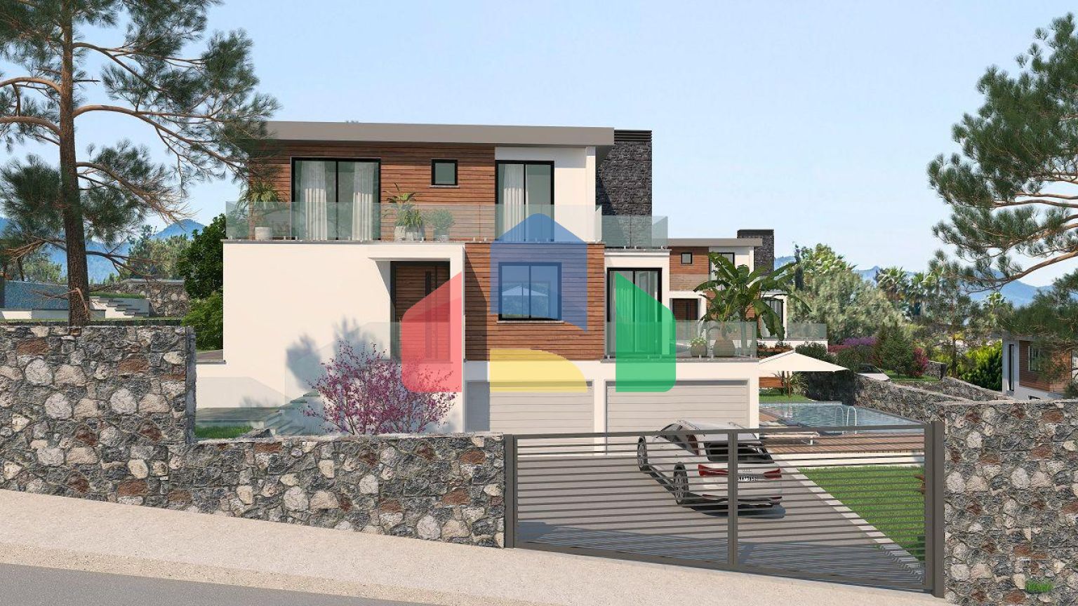 Вилла 4+2 (350 м2) с бассейном в Чаталкее