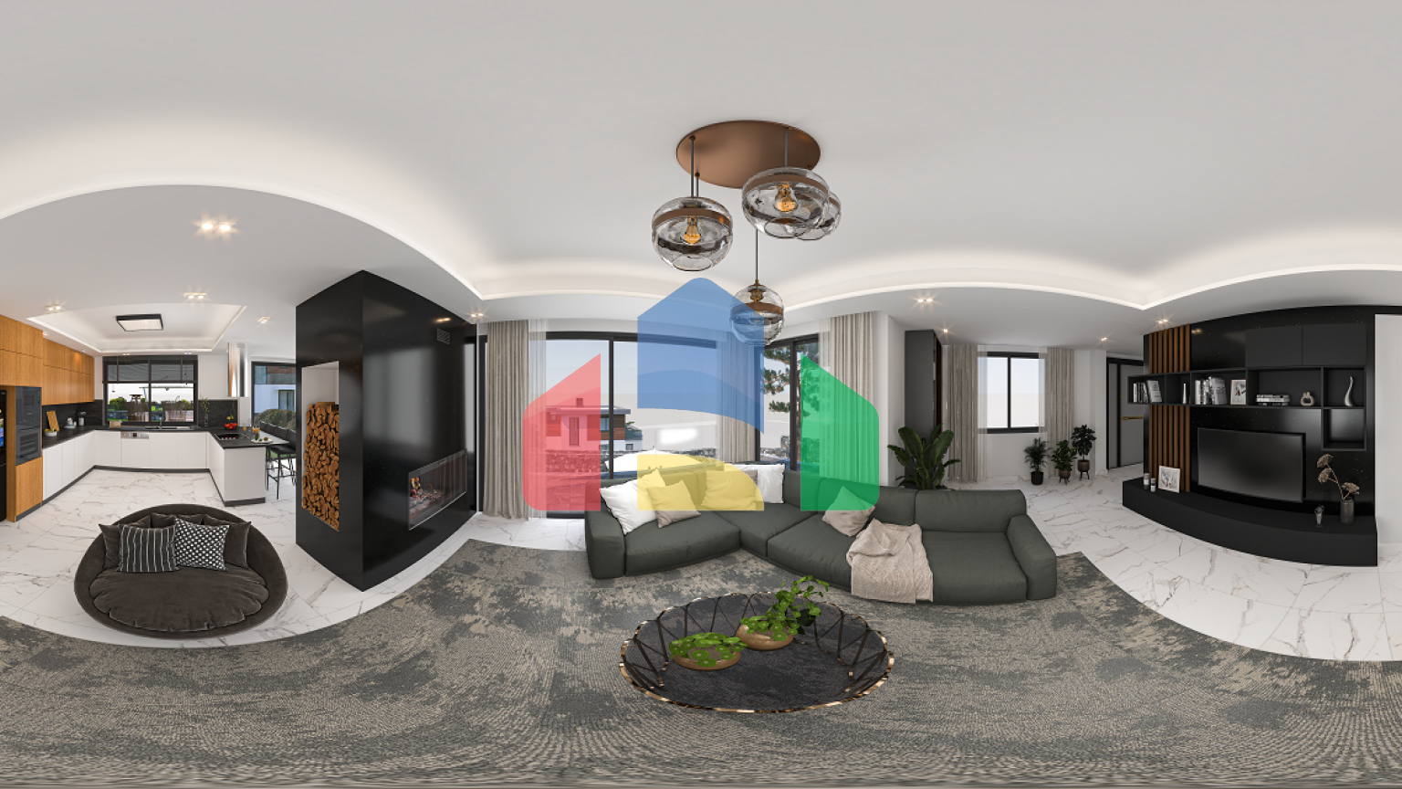 Вилла 4+2 (350 м2) с бассейном в Чаталкее