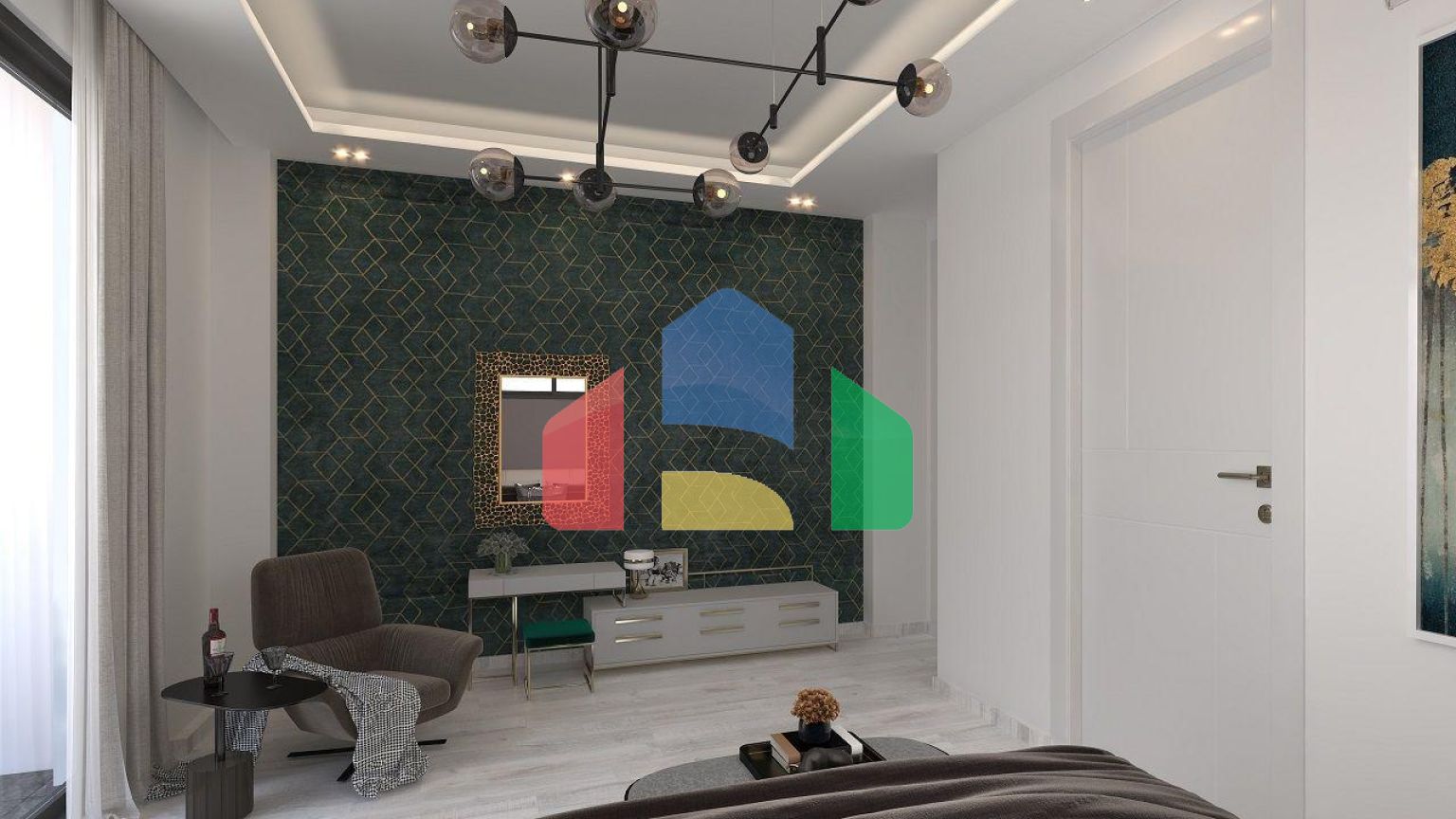 Вилла 4+2 (350 м2) с бассейном в Чаталкее