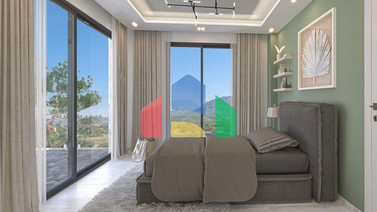 Вилла 4+2 (350 м2) с бассейном в Чаталкее