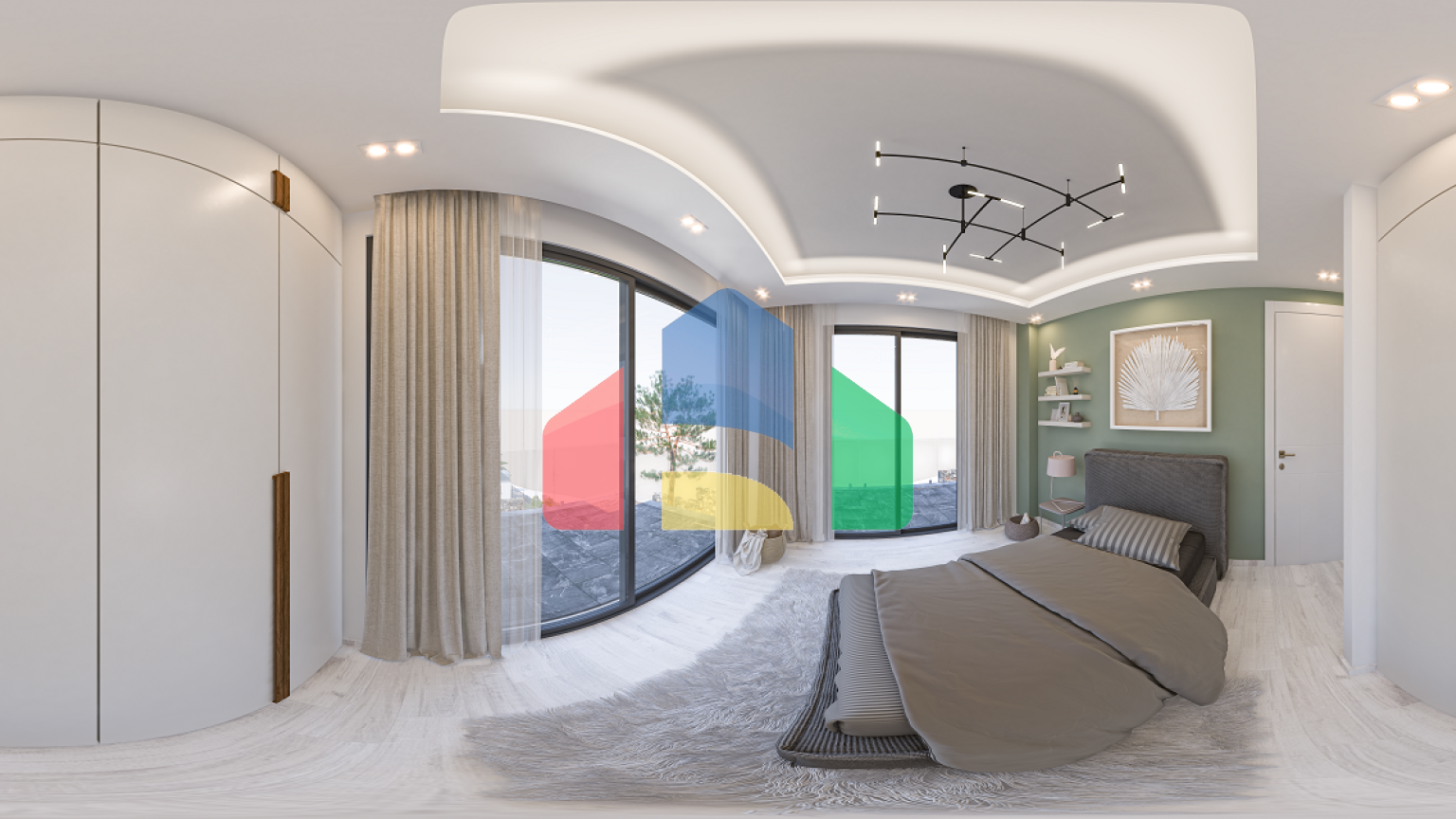 Вилла 4+2 (350 м2) с бассейном в Чаталкее