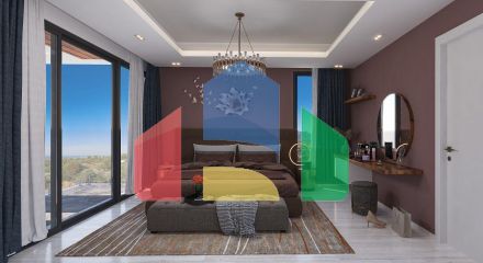 Вилла 4+1(310 м2) с бассейном в новом комплексе в 5 минутах от моря