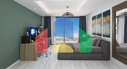 Вилла 4+1(310 м2) с бассейном в новом комплексе в 5 минутах от моря