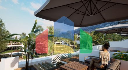 Роскошная вилла 4+2 площадью 220 м2 с двумя террасами в новом жилом комплексе рядом с морем