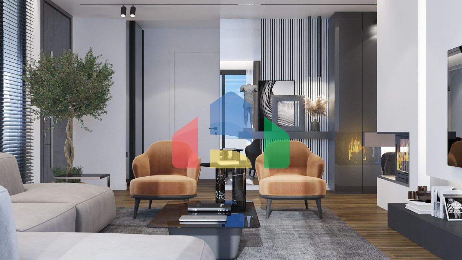 Роскошная вилла 4+2 площадью 220 м2 с двумя террасами в новом жилом комплексе рядом с морем