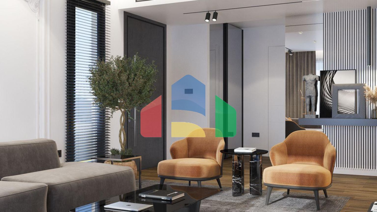 Роскошная вилла 4+2 площадью 220 м2 с двумя террасами в новом жилом комплексе рядом с морем