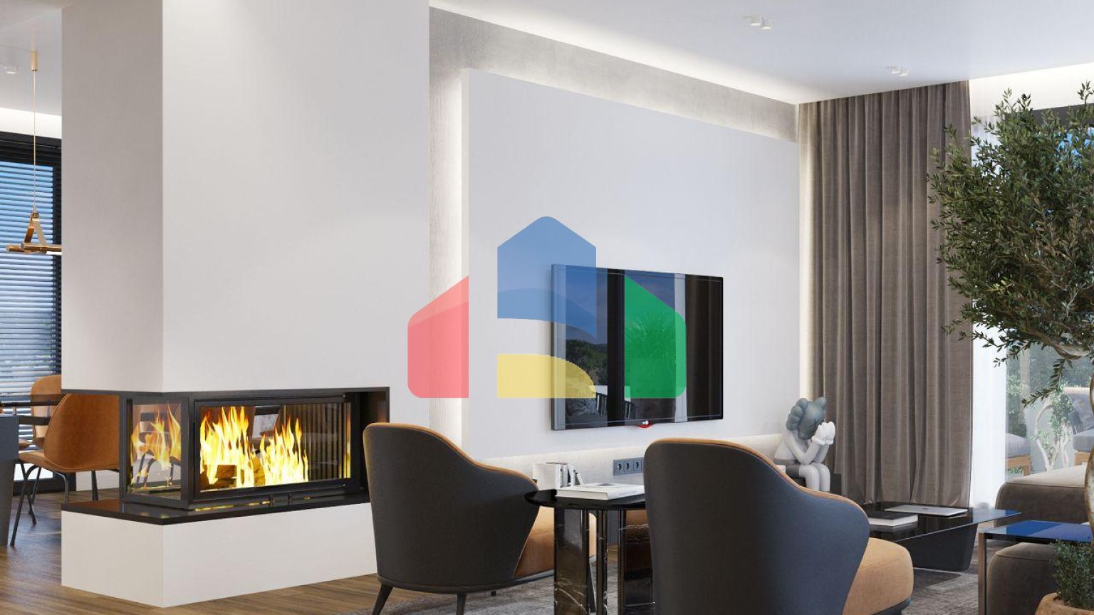 Роскошная вилла 4+2 площадью 220 м2 с двумя террасами в новом жилом комплексе рядом с морем