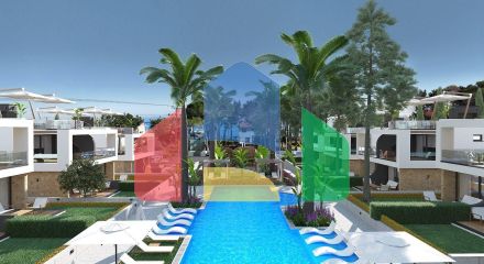 Роскошная вилла 4+2 площадью 220 м2 с двумя террасами в новом жилом комплексе рядом с морем