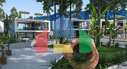 Роскошная вилла 4+2 площадью 220 м2 с двумя террасами в новом жилом комплексе рядом с морем