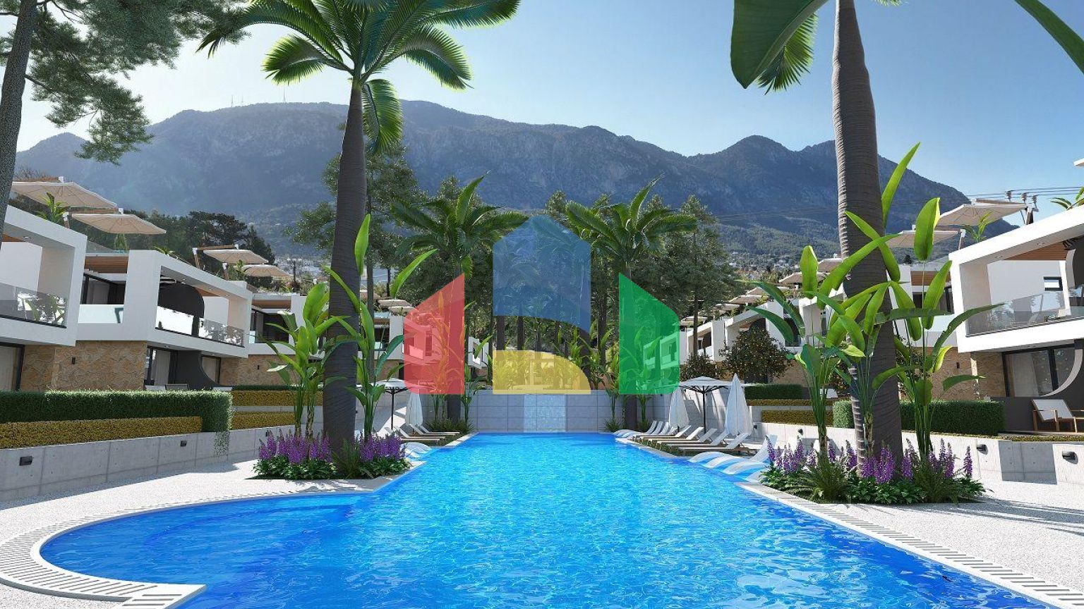 Роскошная вилла 4+2 площадью 220 м2 с двумя террасами в новом жилом комплексе рядом с морем