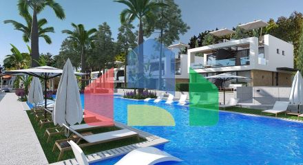 Роскошная вилла 4+2 площадью 220 м2 с двумя террасами в новом жилом комплексе рядом с морем