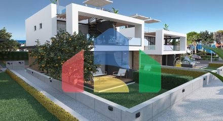 Роскошная вилла 4+2 площадью 220 м2 с двумя террасами в новом жилом комплексе рядом с морем