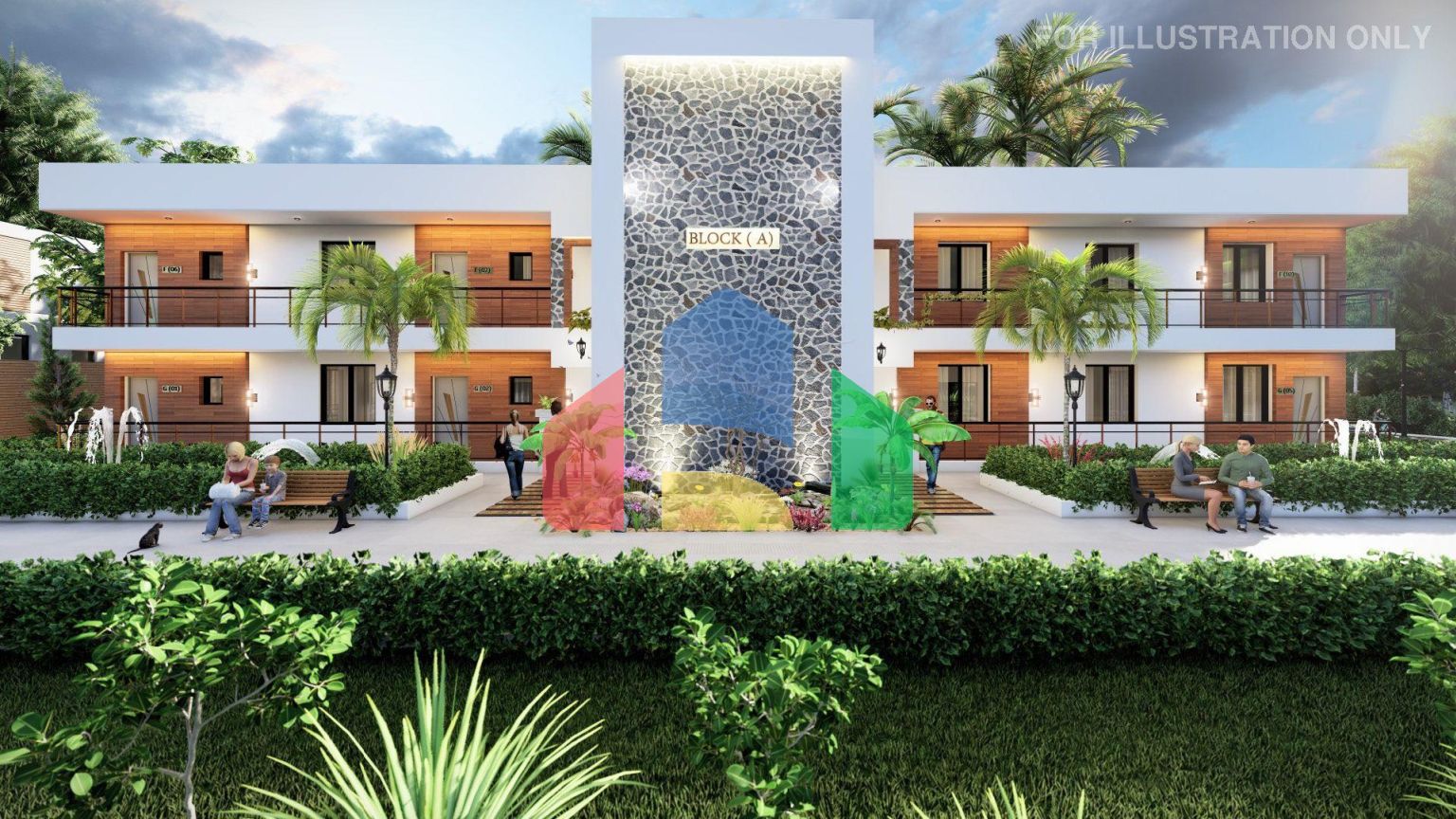 Двухэтажные апартаменты 2+1 (108 м2 ) в красивом комплексе в Эсентепе