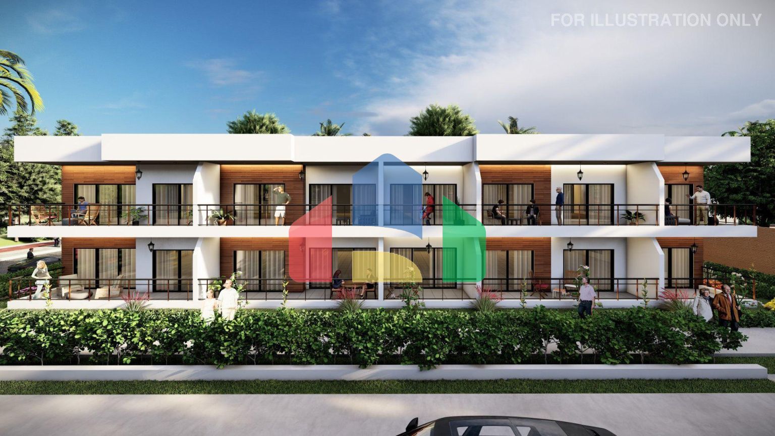 Двухэтажные апартаменты 2+1 (108 м2 ) в красивом комплексе в Эсентепе