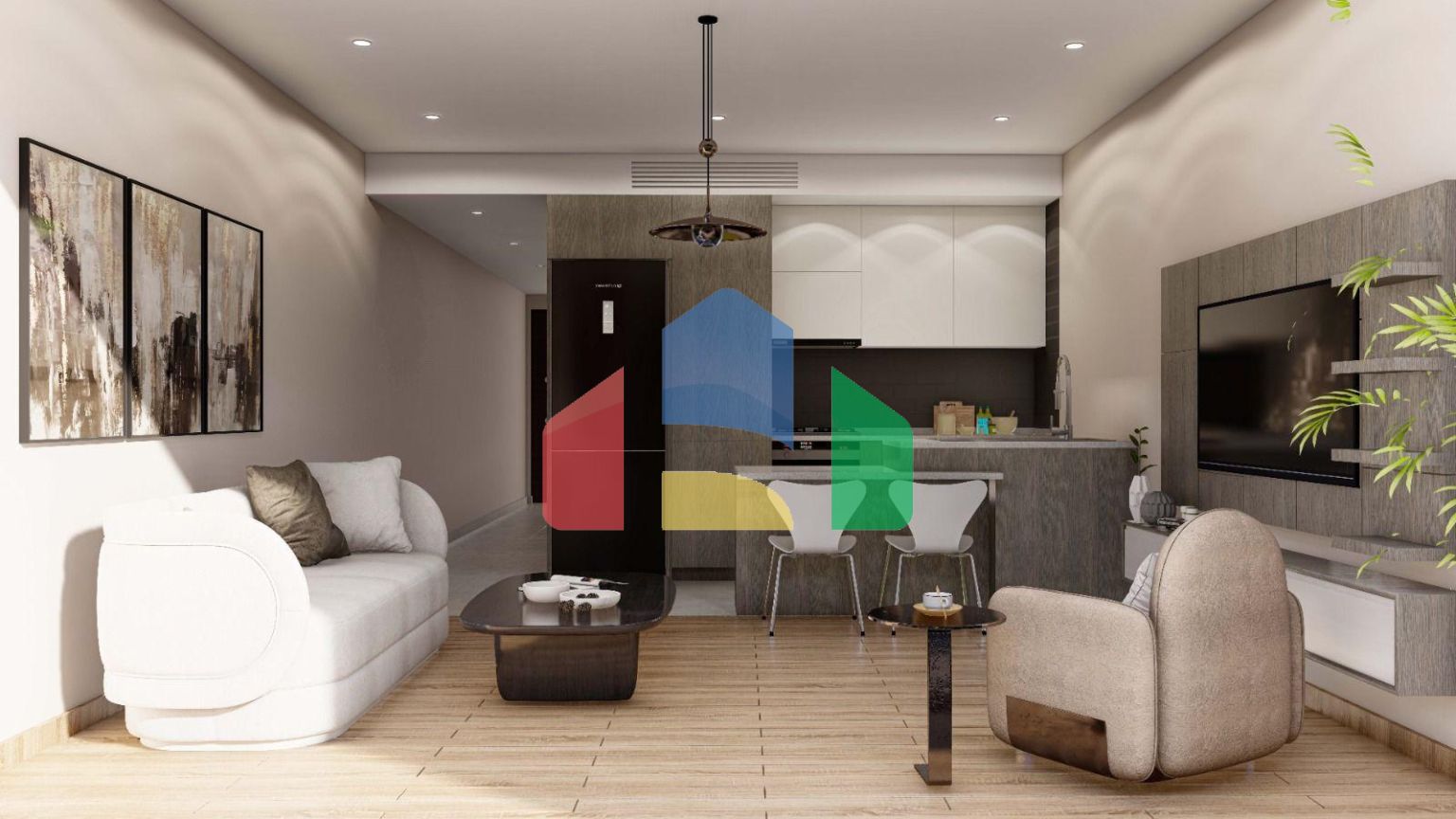 Двухкомнатная квартира 81 м2 в новом комплексе в Татлысу