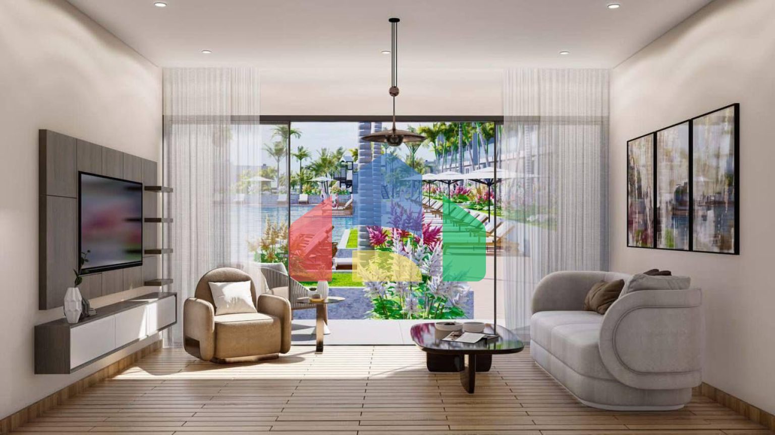 Двухкомнатная квартира 81 м2 в новом комплексе в Татлысу